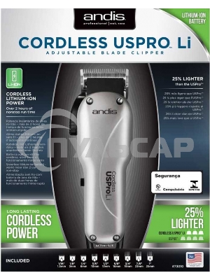 Машинка для стрижки Andis usPRO Li LCL черный (насадок в компл:9шт)