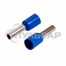 Наконечник штыревой втулочный Rexant изолированный, F-8 мм, 2.5 мм², НШВи 2.5-8 / Е 2,5-8 / E2508, синий, в упак. 10 шт.