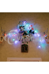 Гирлянда Neon-night Айсикл (бахрома) светодиодный, 1,8 х 0,5 м, прозрачный провод, 230 В, диоды RGB