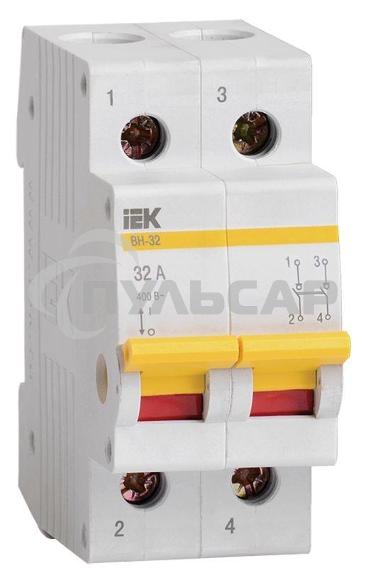 Выключатель нагрузки ВН-32 32А/2П ИЭК MNV10-2-032