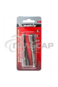 Набор бит Matrix биты с торцевыми головками 10мм - 65мм 2 шт