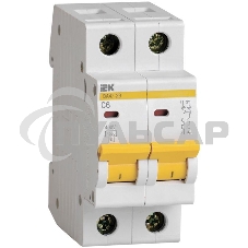 Выключатель автоматический модульный 2п C 6А 4.5кА ВА47-29 ИЭК MVA20-2-006-C