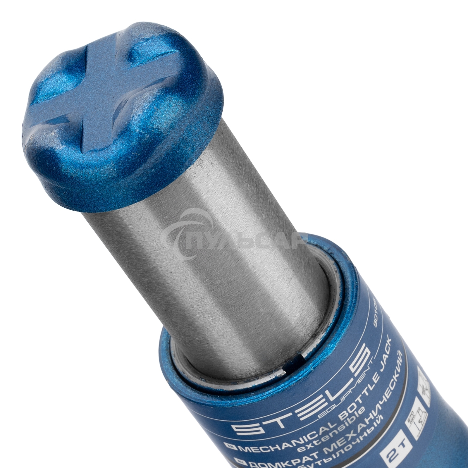 Домкрат механический бутылочный, 2 т, h подъема 270–485 мм, 2 части (домкрат, ручка) Stels