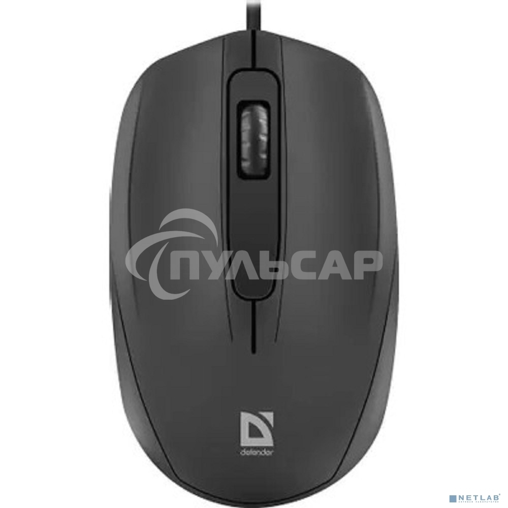 Мышь проводная Defender Alpha MB-507 черный, 1000 dpi, USB, кнопки - 3