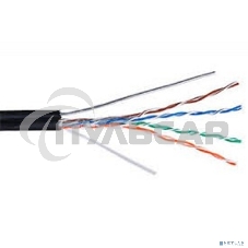 Кабель Exegate UTP 4 EX190974RUS пары кат.5e Exegate медь, внешн. прокладка, с тросом, катушка 305м, черный, PE