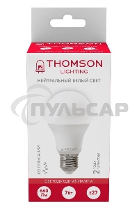 Лампа светодиодная Hiper THOMSON LED A60 7W 660Lm E27 4000K TH-B2002