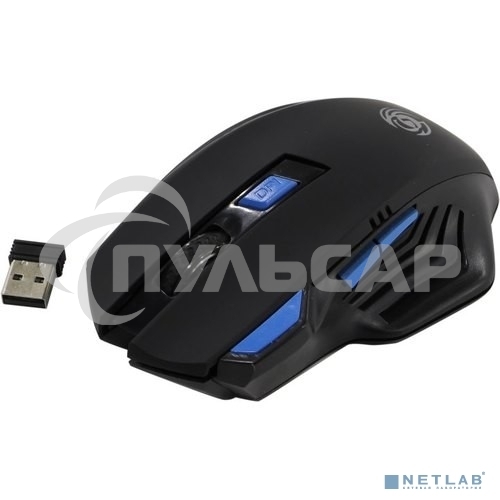 Мышь беспроводная Dialog Gan-Kata MRGK-14U черный, 1600 dpi, радиоканал, USB, кнопки - 6