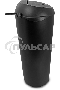 Уничтожитель документов ГЕЛЕОС УМ24-4, DIN P-4 (4 ур-нь секр.), фрагмент 3,9х38мм, 17 лист (70г/м2), CD/пл.карты/скрепки/скобы, 24 литра