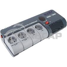 Стабилизатор RUCELF SRW-1000-D 1000ВА, диапазон 140-270,однофазный,управление релейное, дисплей,точность 220+-6%, КПД 98%.