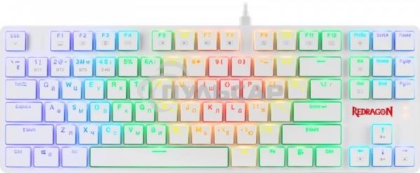 Клавиатура беспроводная Redragon Anubis беспроводная, USB, Bluetooth/Радиоканал, белый