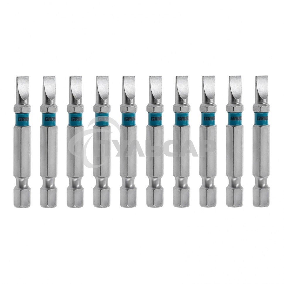 Набор бит SL5,0х50, сталь S2, 10шт. Gross