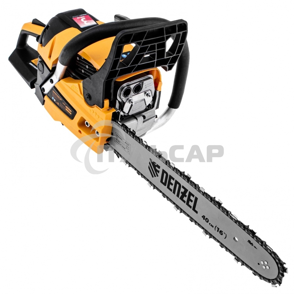 Пила цепная бензиновая DS-4516, шина 40 см, 45см3, 2,5 л.с., шаг 0,325, паз 1,5 мм, 64 зв Denzel