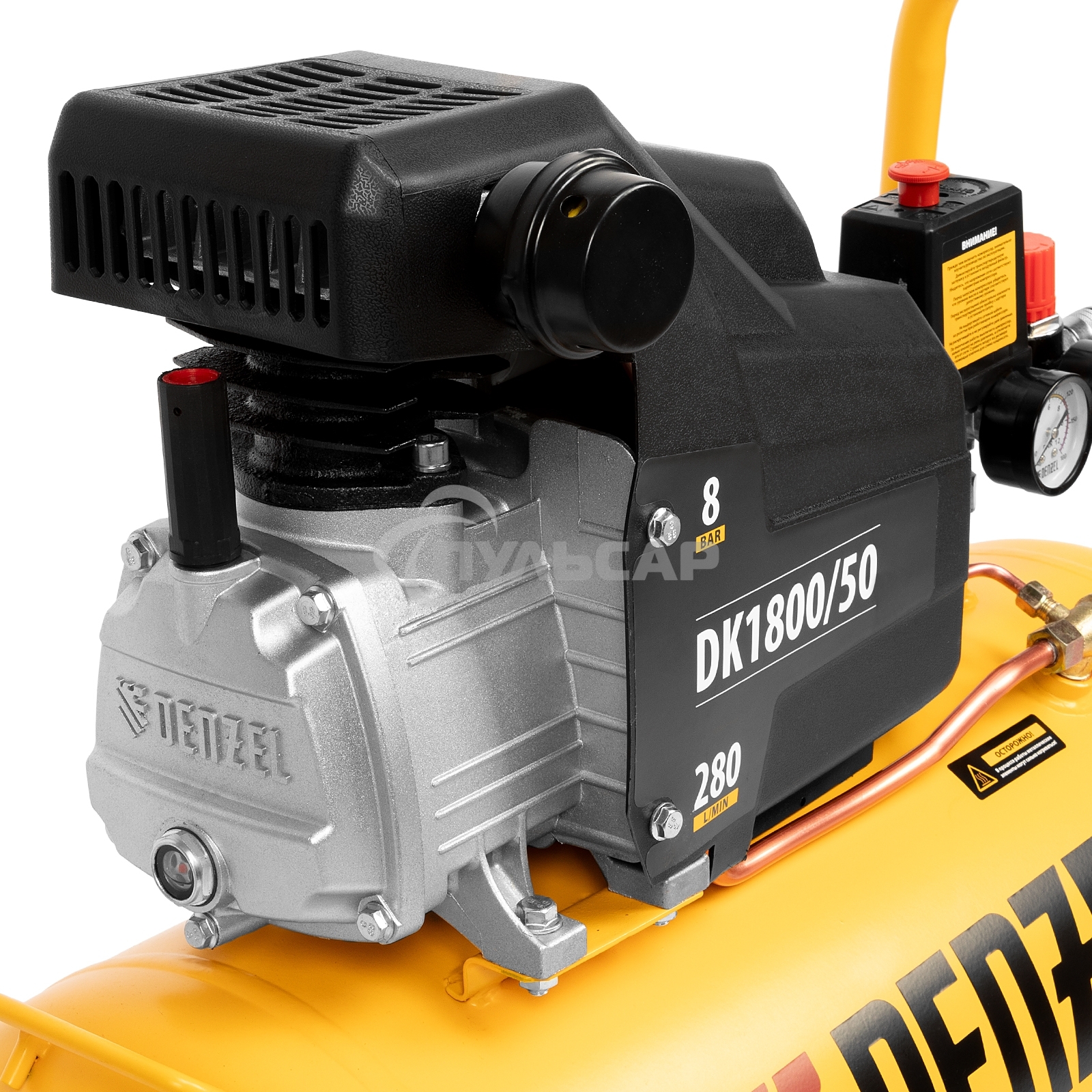 Компрессор Denzel воздушный DK1800/50,Х-PRO 1,8 кВт, 280л/мин, 50л 58068