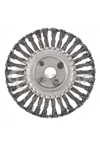 Щетка для УШМ Сибртех 175 мм, посадка 22,2 мм, Плоская, крученая проволока 0,5 мм 746367