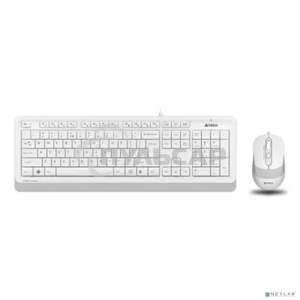 Комплект клавиатура + мышь A4Tech Fstyler F1010 клав:белый/серый мышь:белый/серый USB Multimedia