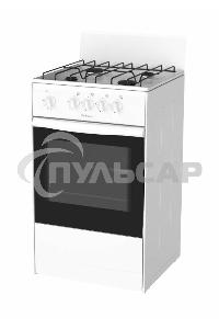 Плита газовая Darina S4 GM 441 101 белый, конфорок 4 шт, духовка 50 л, 50 см x 85 см x 51 см