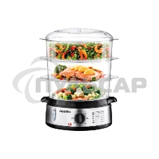 Пароварка Centek CT-1457 три корзины механическое управление мощность 800 Вт звуковой сигнал окончания работы чаша для риса в комплекте