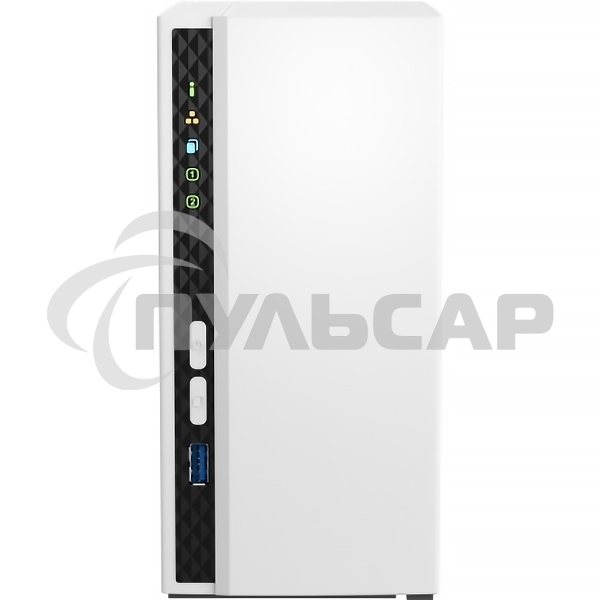 Сетевое хранилище SMB QNAP TS-233 NAS 2 HDD trays. ARM 4-core Cortex-A55 2.0GHz, ram 2 Gb (max), 1x1GbE, 2xUSB 2.0 port,1xUSB 3.2 Gen 1