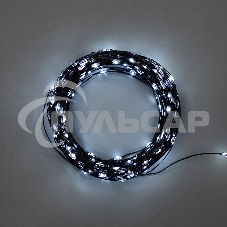 Гирлянда Роса с контроллером 30м, 300LED, IP20, 230В, зеленый провод, белое свечение 