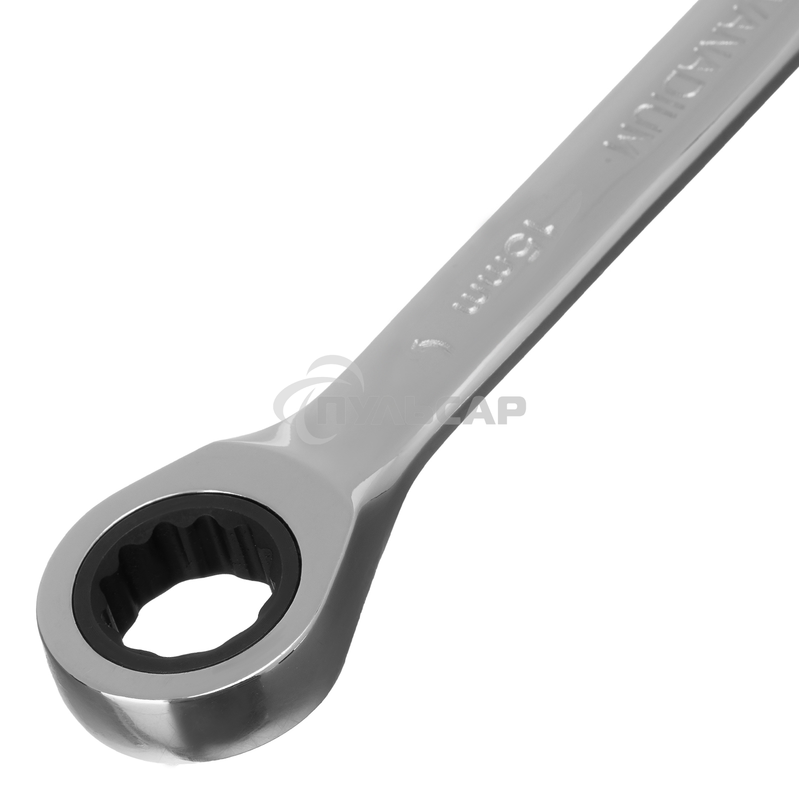 Ключ комбинированный трещоточный Matrix, 15 мм, CrV, зеркальный хром