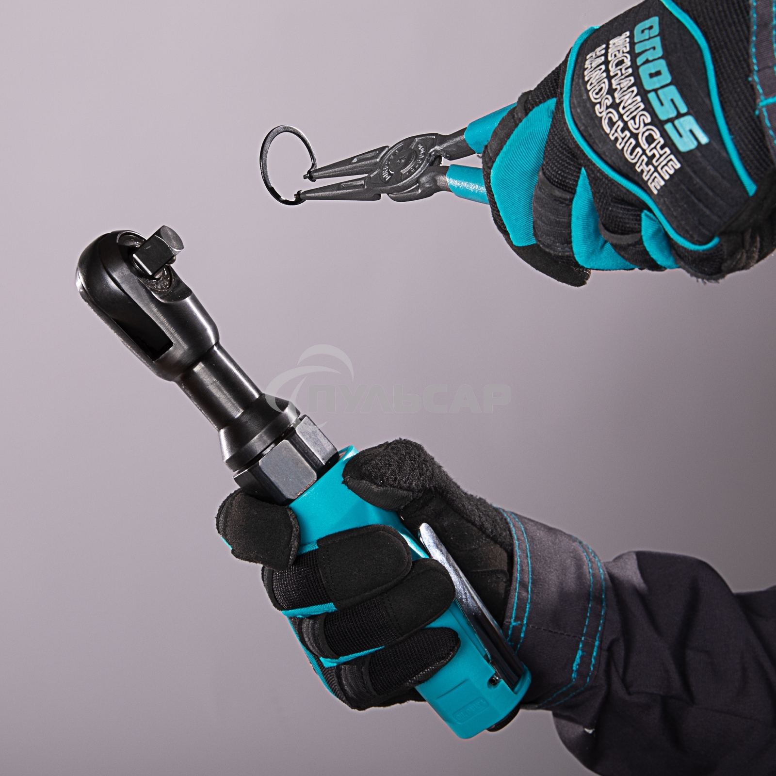 Съемник, 175 мм, для внутренних стопорных колец (19-60 мм), прямые губки (сжим)Gross