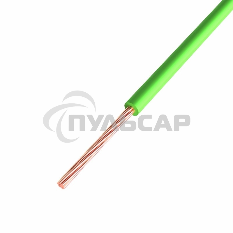 Провод ПГВА Rexant 1х0.50 мм², Cu, зеленый, бухта 500 м