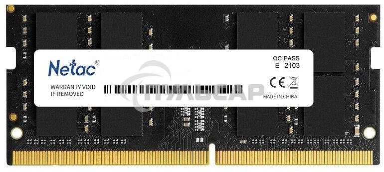 Оперативная память NETAC Basic, DDR4, 8Gb (1x8Gb), 2666MHz, CL19, SO-DIMM