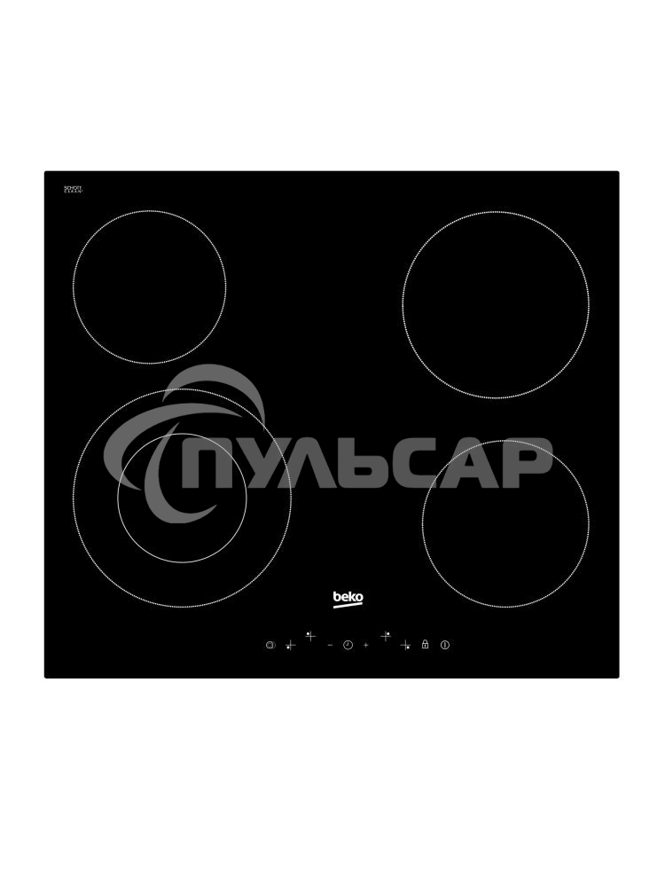 Встраиваемая электрическая варочная поверхность Beko HIC 64402 T, черный