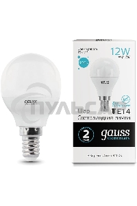 Лампа светодиодная LED Gauss Elementary Шар 12W 920lm E14 4100K