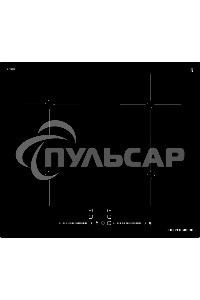 Индукционная варочная панель Kuppersberg ICI 615, индукция, High-Tech, 59 см, 9 уровней мощности, блокировка управления, автоматическое отключение, Inverter, таймер, Booster, Flexi-zone, слайдерное управление, черный