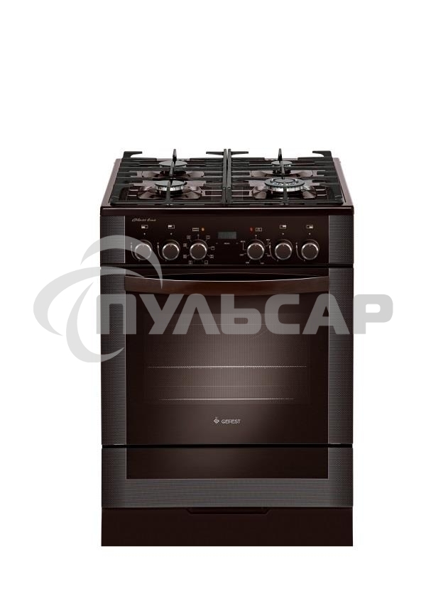Плита комбинированная Gefest ПГЭ 6502-03 0245 коричневый, конфорок 4 газовых, духовка 55 л, 60 см x 85 см x 60 см