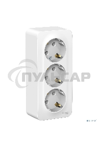 Розетка 3-м ОП BLANCA 16А 250В без шторок с заземл. изол. пласт. бел. SchE BLNRA010311