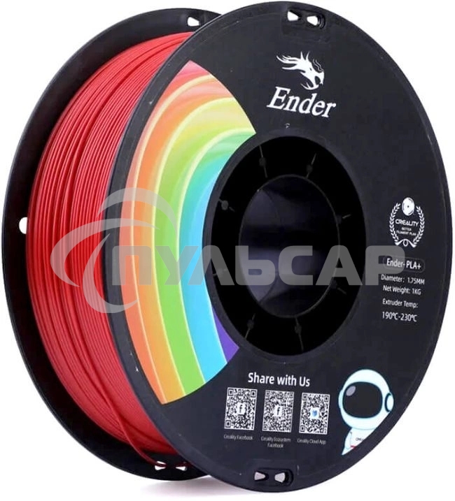 Пластик для принтера 3D Creality 3301010309 PLA d1.75мм 1кг 1цв. красный