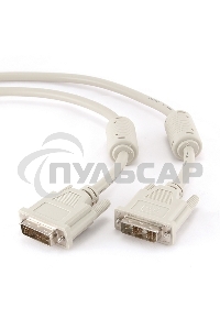 Кабель DVI-D single link Gembird, 3м, 19M/19M экран, феррит.кольца, пакет CC-DVI-10