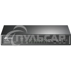 Коммутатор 9-port 10/100Mbps unmanaged switch with 8 PoE+ ports, compliant with 802.3af/at PoE, 65W PoE budget, support 250m Extend Mode, Priority mode and Isolation mode, desktop mount, plug and play.
