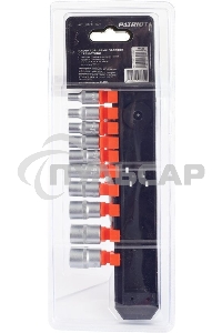 Набор торцовых головок PATRIOT SSR-1/4, CrV сталь, трещотка, удлинитель, 12 предм.Тороцовые головки 10 шт: 4,5,6,7,8,9,10,11,12,13 мм удлинитель 100мм 1шт трещотка 72 зуба 1 шт