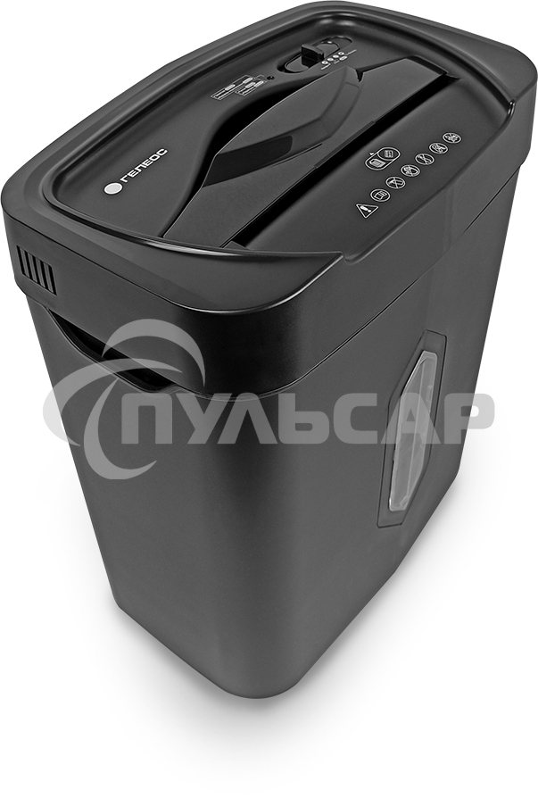 Уничтожитель документов ГЕЛЕОС УМ22-4 Уничтожитель документов ГЕЛЕОС УМ22-4, DIN P-4 (4 ур-нь секр.), фрагмент 4х35мм, 14 лист (70г/м2), CD/пл.карты/скрепки/скобы, 22 литра