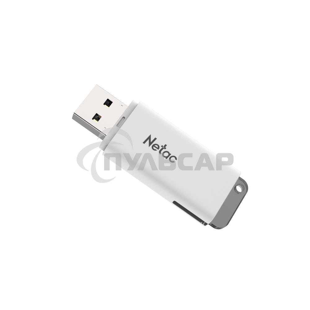 Флешка USB Netac U185 64 Gb <NT03U185N-064G-30WH>, USB 3.0, с колпачком, пластиковая белая