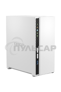 Сетевое хранилище SMB QNAP TS-233 NAS 2 HDD trays. ARM 4-core Cortex-A55 2.0GHz, ram 2 Gb (max), 1x1GbE, 2xUSB 2.0 port,1xUSB 3.2 Gen 1