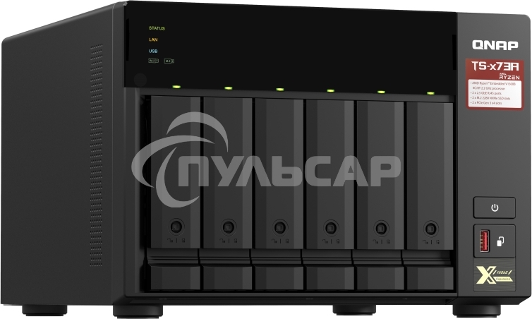 Сетевое хранилище без дисков SMB QNAP TS-673A-8G NAS, 6 trays 3,5