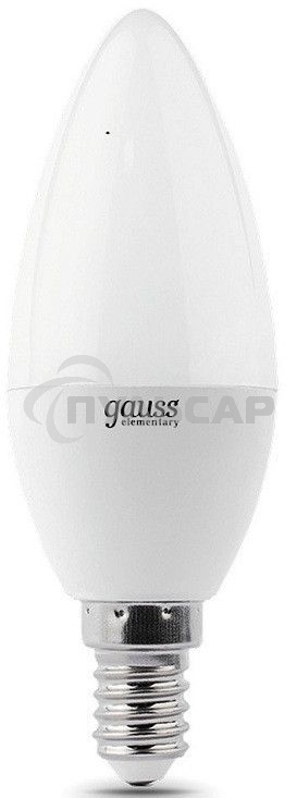 Лампа светодиодная LED Gauss 8Вт E14 220В 2700К Elementary свеча 33118
