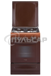 Плита газовая Gefest ПГ 6100-02 0010 коричневый, конфорок 4 шт, духовка 52 л, 60 см x 85 см x 60 см