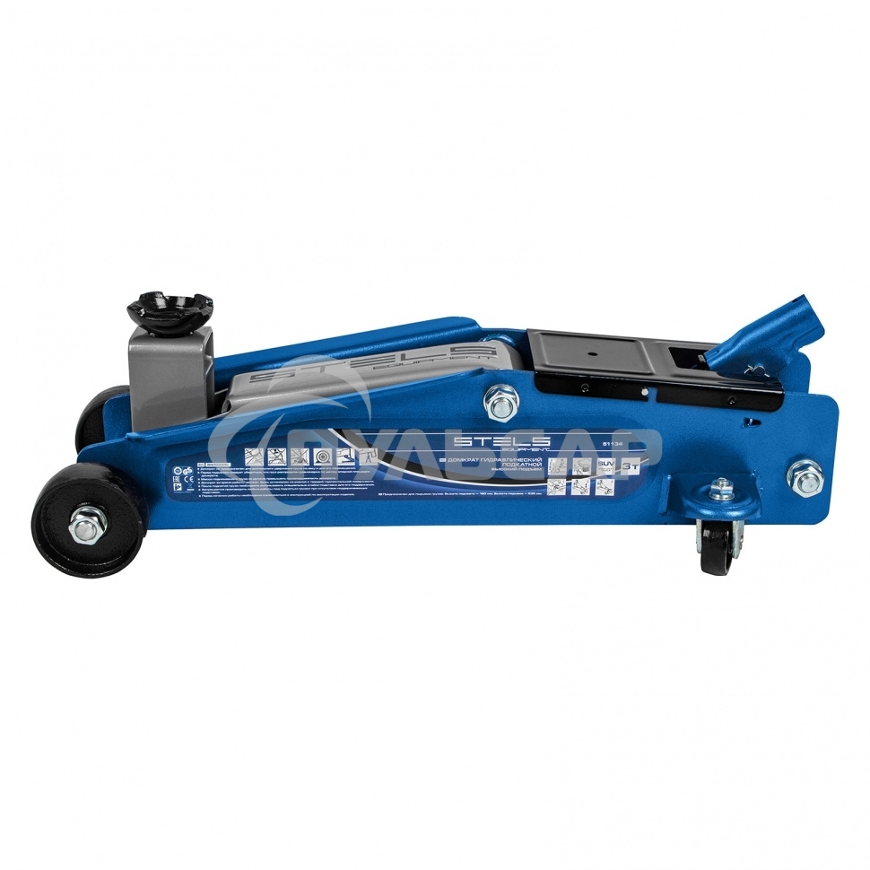 Домкрат STELS 51134гидравлический подкатной высокий подъем 3т suv 190-535мм