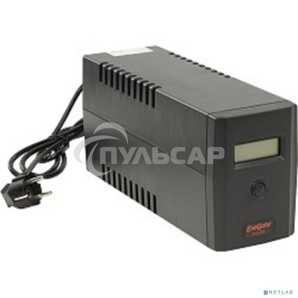 Источник бесперебойного питания ExeGate Power Smart ULB-800 LCD 800VA, черный, 2 евророзетки, USB