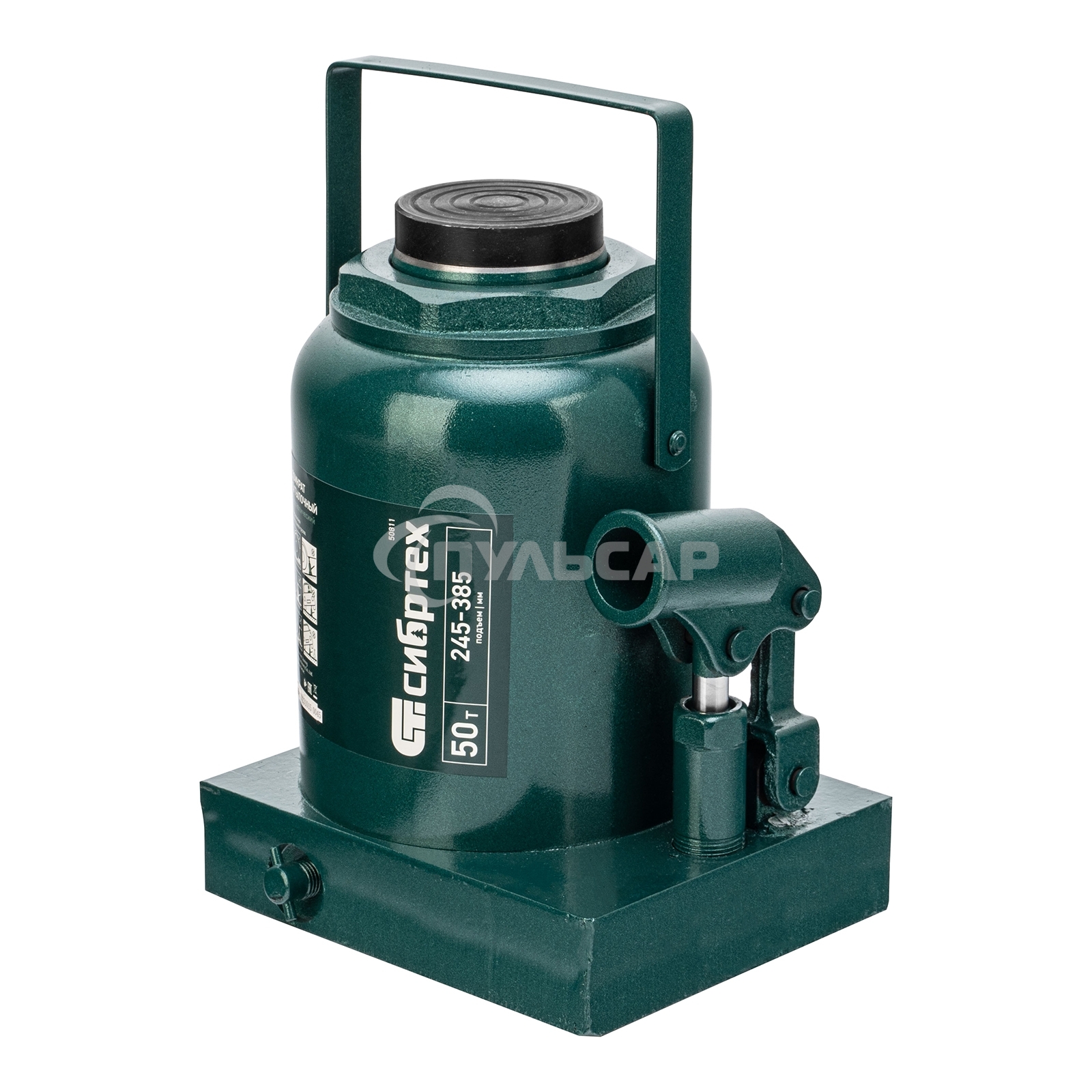 Домкрат гидравлический Сибртех бутылочный, 50т, 245-385мм