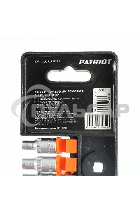 Набор торцовых головок PATRIOT SSR-1/4, CrV сталь, трещотка, удлинитель, 12 предм.Тороцовые головки 10 шт: 4,5,6,7,8,9,10,11,12,13 мм удлинитель 100мм 1шт трещотка 72 зуба 1 шт