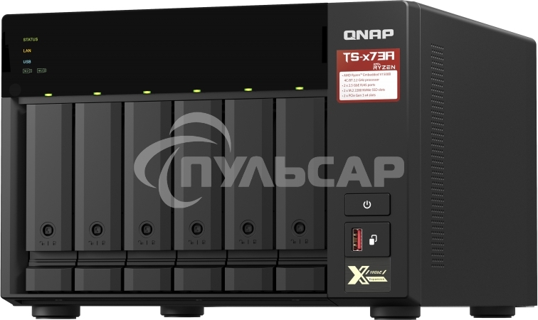 Сетевое хранилище без дисков SMB QNAP TS-673A-8G NAS, 6 trays 3,5