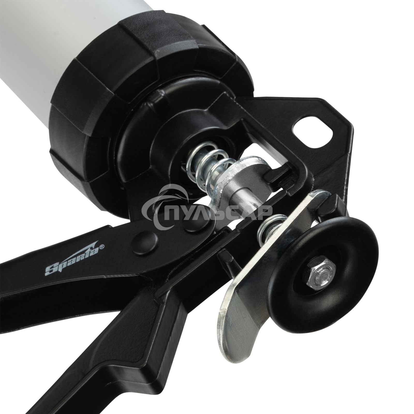 Пистолет для герметика SPARTA 886475 400мл ''закрытый'' алюминиевый корпус круглый шток 8 мм