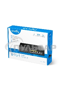 Коммутатор Cudy GS1006P (L2) 6x1Gbит/с 6PoE+ неуправляемый