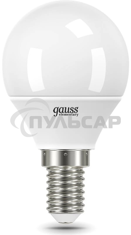 Лампа светодиодная LED Gauss Elementary Шар 12W 920lm E14 4100K